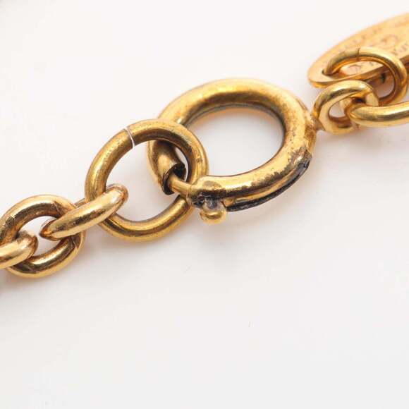 Chanel Coco Mark Necklace, Gold Plated with Faux Pearls, Women's, and Black - Picture 6 of 6